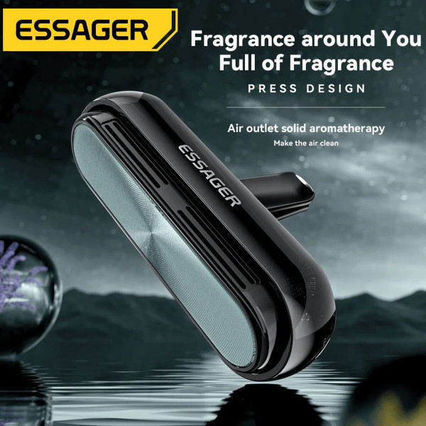 Автомобільний освіжувач повітря ESSAGER CAR AIR OUTLET PRESS TYPE SOLID PERFUME Grey