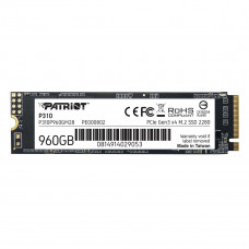 Накопичувач SSD M.2 Patriot P310 960GB NVMe 2280 PCIe 3.0x4 3D NAND TLC
