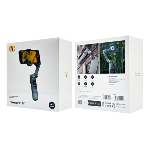 Триосьовий стабілізатор AOCHUAN Professional Gimbal Stabilizer for Smartphone SMART X Сірий