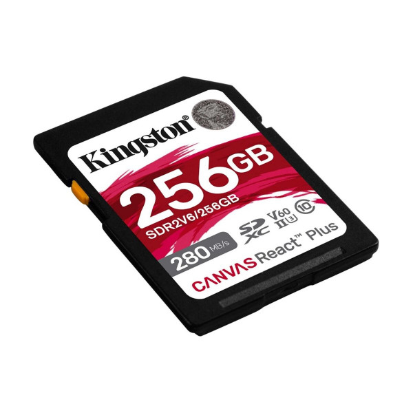 Карта пам'яті SDXC (UHS-II U3) Kingston Canvas React Plus 256Gb class 10 V60 (R280MB/s, W150MB/s)