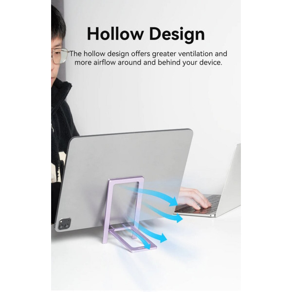 Тримач для телефона Vention Portable Cell Phone Stand Holder for Desk Aluminum Alloy Type Gray (KCZH0)