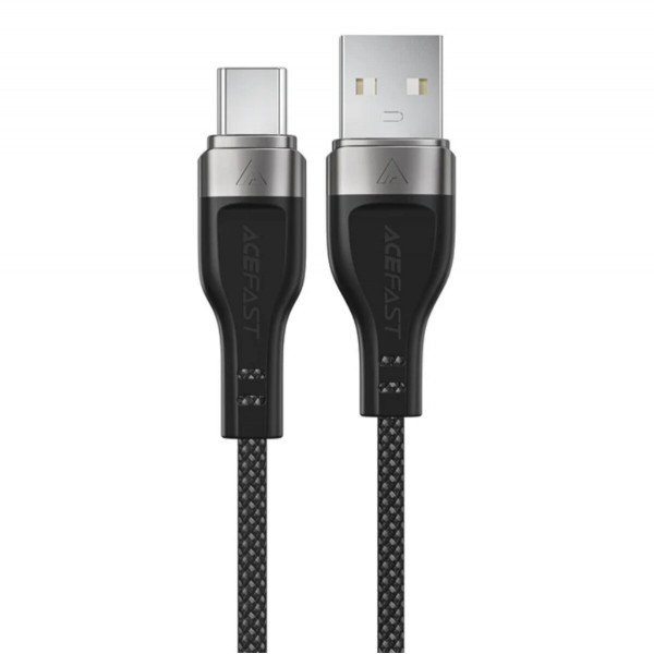 Кабель ACEFAST C11-04 USB to Type-C 3A, 1.2m,  nylon + PVC, zinc connectors, Black