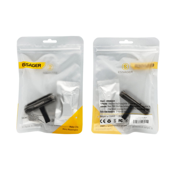 Автомобільний освіжувач повітря ESSAGER CAR AIR OUTLET PRESS TYPE SOLID PERFUME Grey