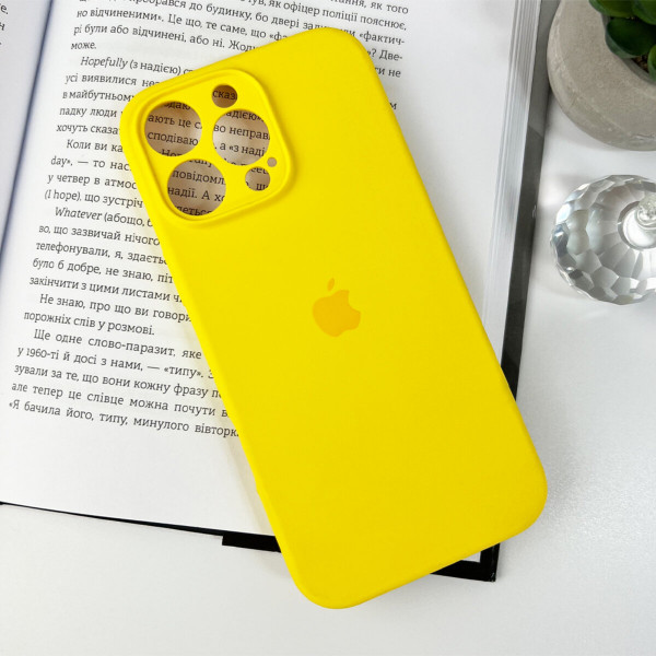 Чохол для смартфона Silicone Full Case AA Camera Protect for Apple iPhone 16 Pro Max 56,Sunny Yellow