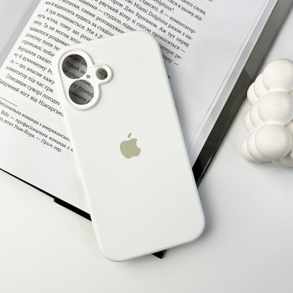 Чохол для смартфона Silicone Full Case AA Camera Protect for Apple iPhone 16 8,White