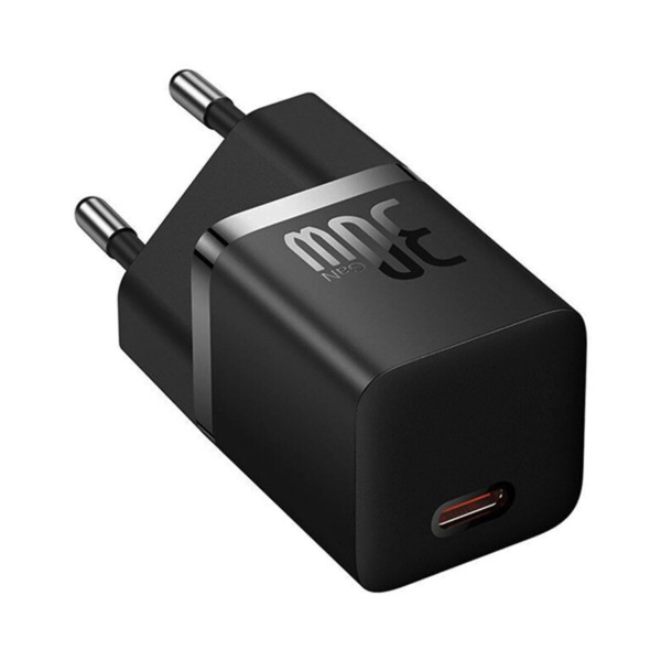 Мережевий зарядний пристрій Baseus GaN5 Fast Charger(mini) 1C 30W EU Black