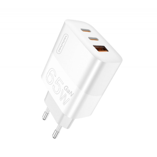 Мережевий зарядний пристрій WUW-C199 PD65W+PD20W+QC18W GaN C white