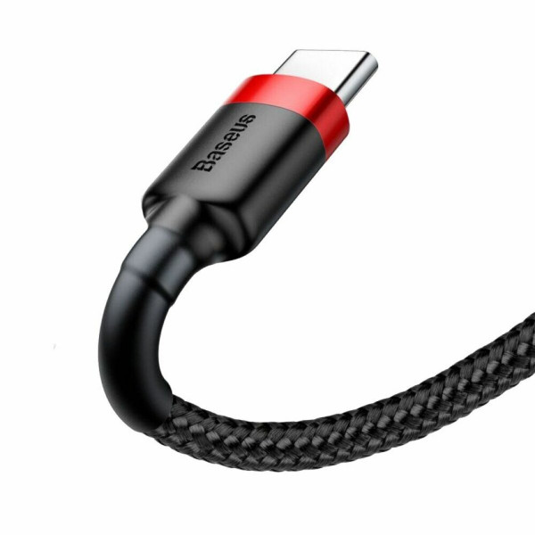 Кабель Baseus Cafule Cable USB For Type-C 3A 2m Red+Black
