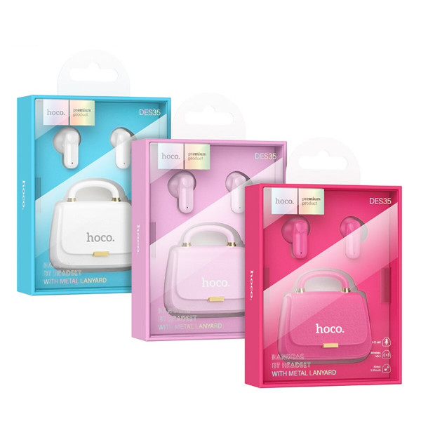 Бездротові навушники HOCO DES35 Dawn handbag BT headset Pink