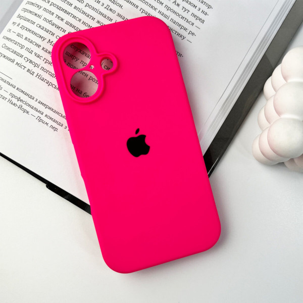 Чохол для смартфона Silicone Full Case AA Camera Protect for Apple iPhone 16 23,Shiny Pink