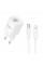 Мережевий зарядний пристрій з кабелем HOCO C147A Charm PD20W+QC3.0 charger set (C to iP)(EU) White