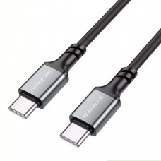 Кабель BOROFONE BX83 Type-C to Type-C Famous 60W silicone charging data cable Black