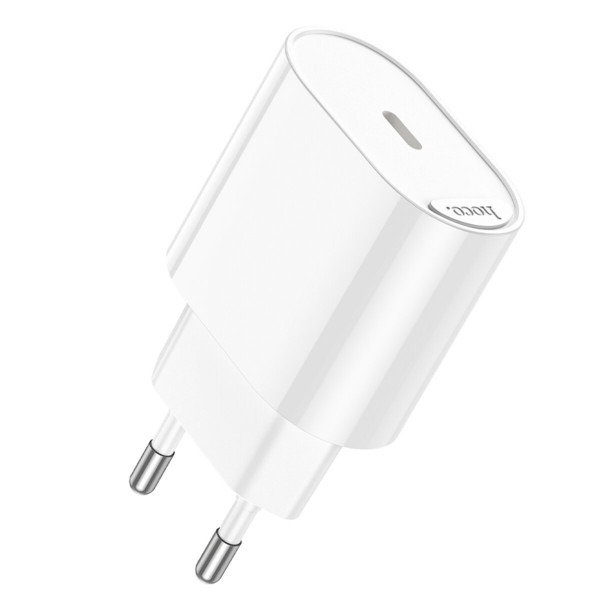 Мережевий зарядний пристрій HOCO C109A(PD20W) Fighter single port PD20W charger White
