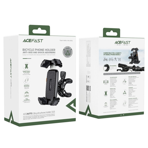 Велотримач для телефона ACEFAST D23 bicycle phone holder Black