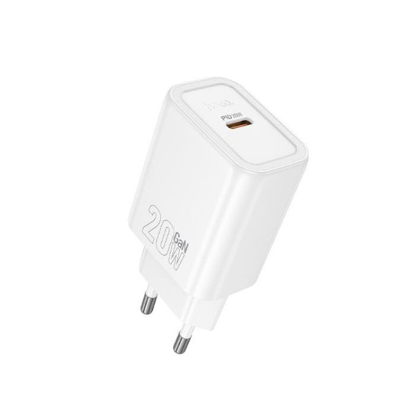 Мережевий зарядний пристрій HOCO N60 Gentle single port PD20W charger (EU) White