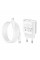 Мережевий зарядний пристрій HOCO C109A(PD20W) Fighter single port PD20W charger set(C to C) White