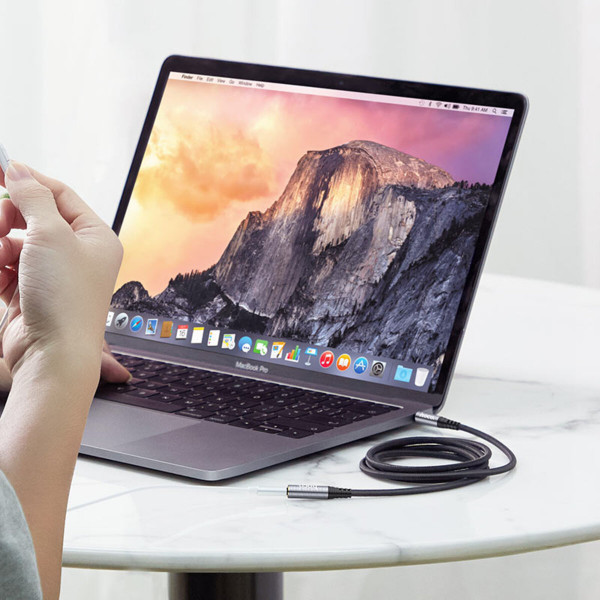 Аудiокабель HOCO UPA20 3.5 audio extension cable male to female (L=2M) Metal Gray