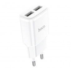 Мережевий зарядний пристрій HOCO C88A Star round dual port charger 12W White