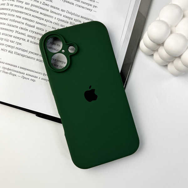 Чохол для смартфона Silicone Full Case AA Camera Protect for Apple iPhone 16 40,Atrovirens