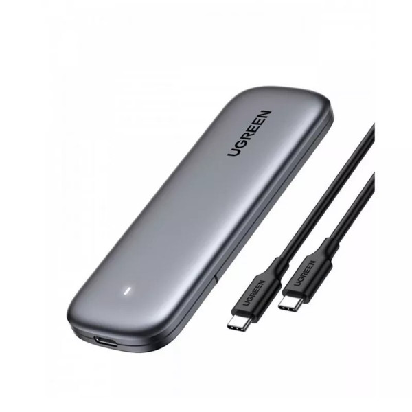 Зовнішня кишеня для накопичувача UGREEN USB-C Female to M.2 M-Key 10G Enclosure C TO C Cable 50cm
