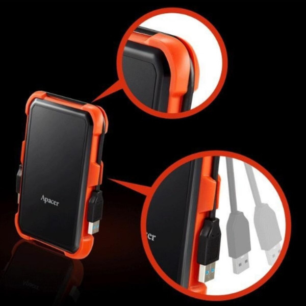 Зовнішній жорсткий диск PHD External 2.5'' Apacer USB 3.1 AC630 1TB Orange (color box)