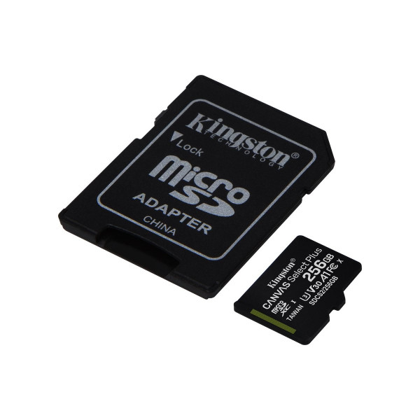 Карта пам'яті microSDXC (UHS-1) Kingston Canvas Select Plus 256Gb class 10 А1 (R-100MB/s) (adapter SD)