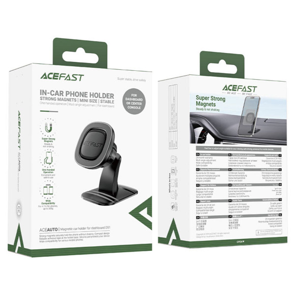 Автотримач для телефона ACEFAST D51 magnetic car holder for dashboard Black
