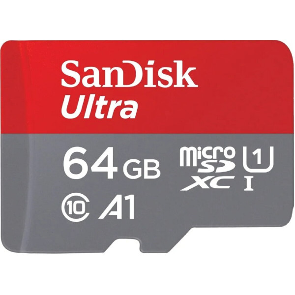 Карта пам'яті microSDXC (UHS-1) SanDisk Ultra 64Gb class 10 A1 (140Mb/s) (adapter SD) Imaging Packaging