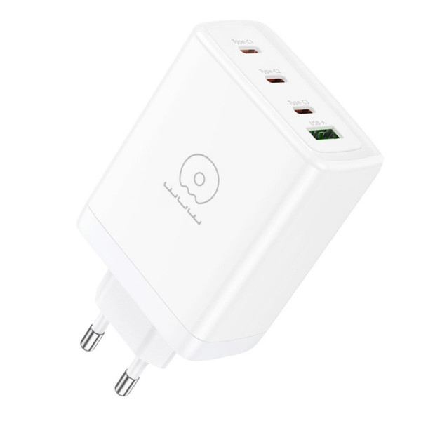 Мережевий зарядний пристрій WUW-C158 1USB 3Type-C + USB A PD100W white