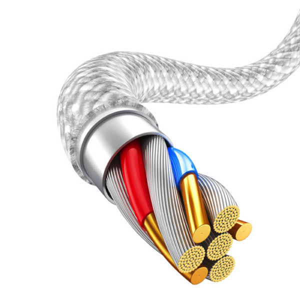 Кабель Baseus Dynamic Series Fast Charging Data Cable USB to iP 2.4A 1m White