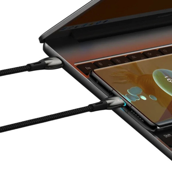 Кабель Baseus Glimmer Series Fast Charging Data Cable Type-C to Type-C 100W 2m Black