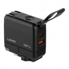 Мережевий Зарядний Пристрій LDNIO Q2618 GAN 65W+Type-C to Type-C