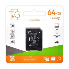 Карта Пам'яті  T&amp;G MicroSDXC 64gb UHS-1 10 Class &amp; Adapter