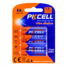 Батарейки PKCELL 1.5V AA/LR6, 4 шт блiстер