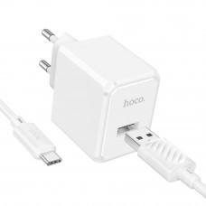 Мережевий Зарядний Пристрій Hoco CS11A 1USB 2.1A+USB to Type-C