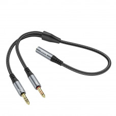 Audio Splitter  Hoco UPA21 2-in-1 3.5 female to 2 male