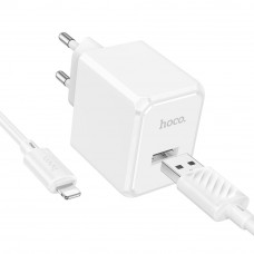 Мережевий Зарядний Пристрій Hoco CS11A 1USB 2.1A+USB to Lightning