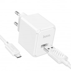 Мережевий Зарядний Пристрій Hoco CS11A 1USB 2.1A+USB to Micro