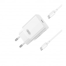 Мережевий Зарядний Пристрій XO L126 1USB-C PD/QC 20W+Type-C to Type-C