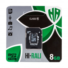 Карта Пам'яті  Hi-Rali MicroSDHC 8gb UHS-1 10 Class &amp; Adapter