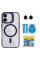 Чехол TPU+PC+Metal Stand Case with MagSafe and Camera Lenses для iPhone 16