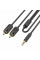 Aux Hoco UPA28 AUX 3.5 to dual RCA 1.5m