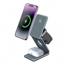 Беспроводное Зарядное Устройство 3in1 Magnetic Wireless 15W
