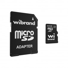 Карта Пам'яті Wibrand MicroSDHC 64gb UHS-1 10 Class &amp; Adapter