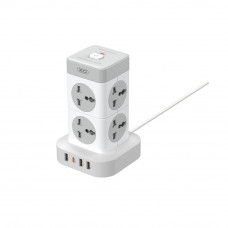 Сетевой Удлинитель XO WL21 Tower Shaped 8AC socket+3USB-A+1USB-C 2m