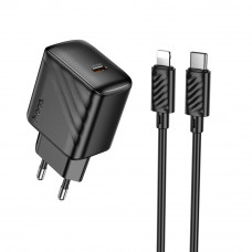 Мережевий Зарядний Пристрій Hoco CS24A 1USB-C PD/QC 25W+Type-C to Lightning