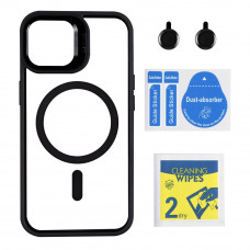 Чехол TPU+PC+Metal Stand Case with MagSafe and Camera Lenses для iPhone 14