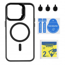 Чехол TPU+PC+Metal Stand Case with MagSafe and Camera Lenses для iPhone 14 Pro Max