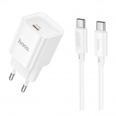 Мережевий Зарядний Пристрій Hoco C146A 1USB-C PD/QC 20W+Type-C to Type-C