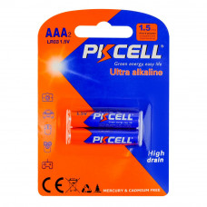 Батарейки PKCELL 1.5V AAA/LR03, 2 штуки в блистере